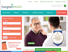 Tablet Screenshot of evergreenhealth.com